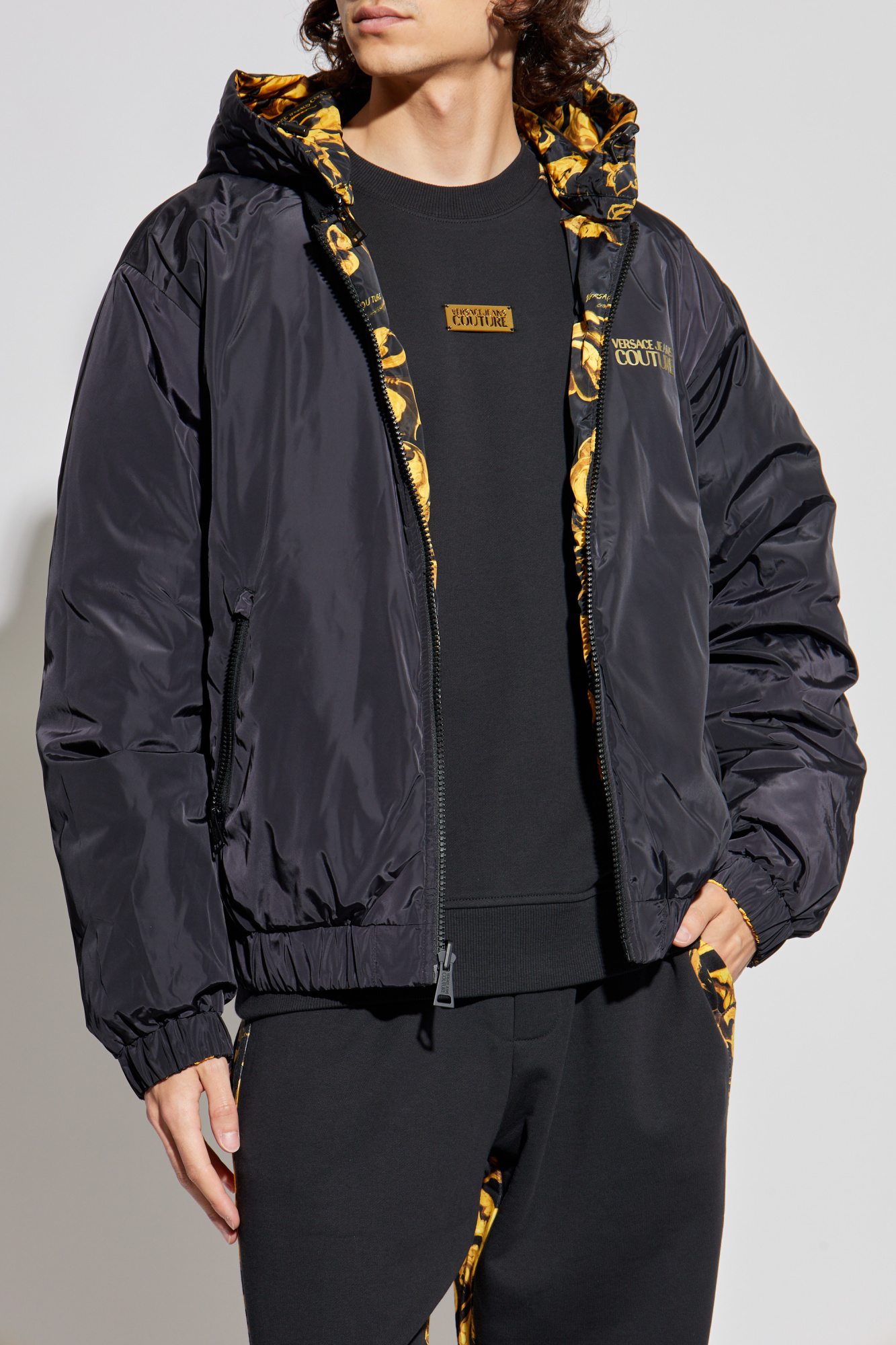 Versace Jeans Couture Reversible jacket with detachable hood